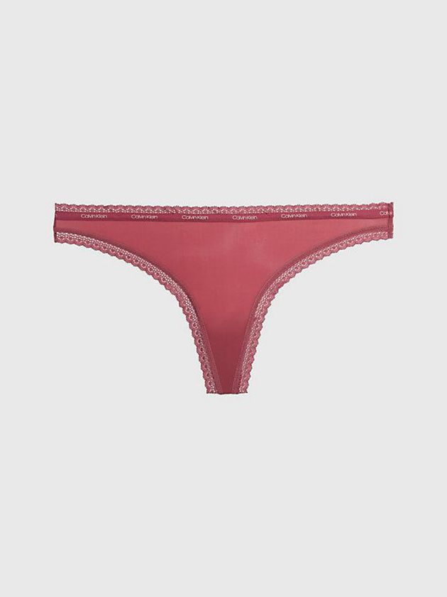 Calvin Klein USA Bottoms Up Womens Thong Pink 4362109-XV